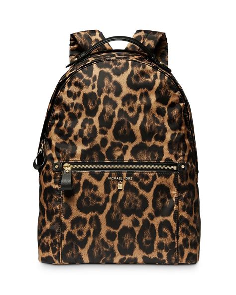 michael kors kelsey backpack leopard black|MICHAEL Michael Kors Kelsey Large Leopard Print .